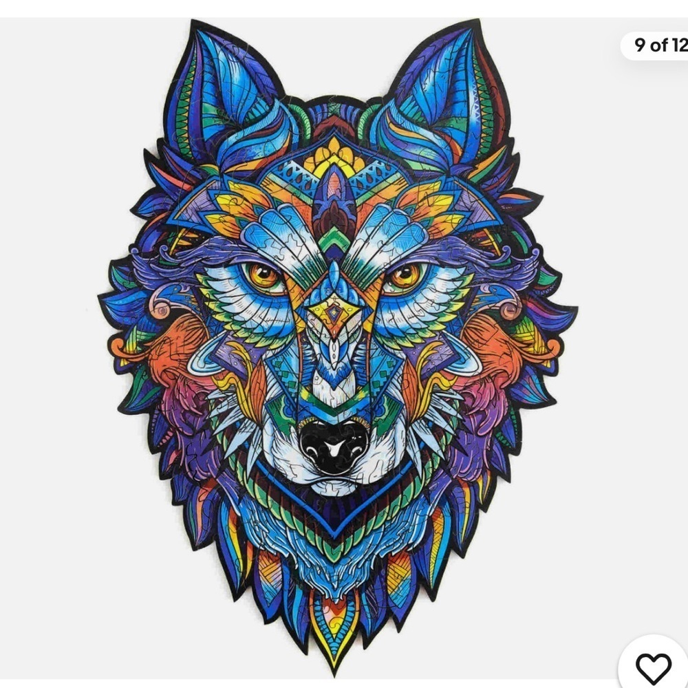 Unidragon Wooden Jigsaw Puzzle Majestic Wolf 101 piece -small